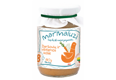 Kana-aedviljapüree MARMALUZI 190g 8k