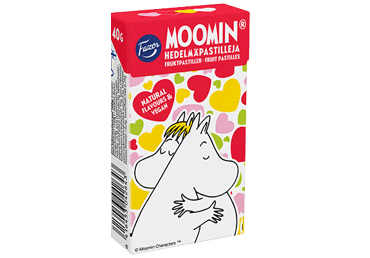 Kummikommid puuvilja Moomin FAZER 40g - 1
