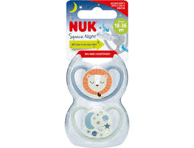 Silikoonlutt NUK Space night 18-36k,2tk