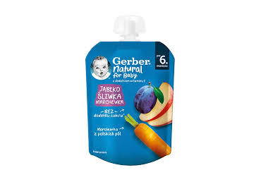 Püree õun.ploom.porg.GERBER 80g 6k