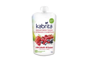 Püree KABRITA õun-metsamarjad 100g 6k