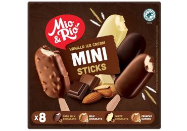 Jäätis vanilje piimašok.MIO&RIO,8tk,276g