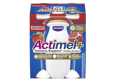 Jog.jook ACTIMEL+, gran.õun-maasika 4x100g