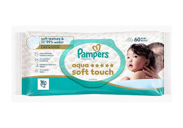 Niisk.salvr.PAMPERS Aqua Soft Touch 60tk