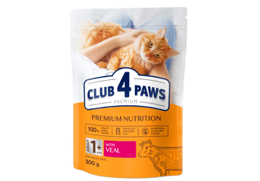 Kassi kuivtoit CLUB 4 PAWS vasikal.300g