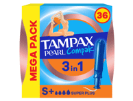 Tampoonid TAMPAX Compak PearlSuper+ 36tk