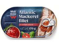 Makreellifilee tomatis WELL DONE,170g