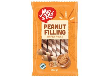 Vahvlirullid maapähklikreem.MIO&RIO 280g