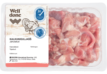 Jahutatud kalkuni guljašš WELL DONE,400g